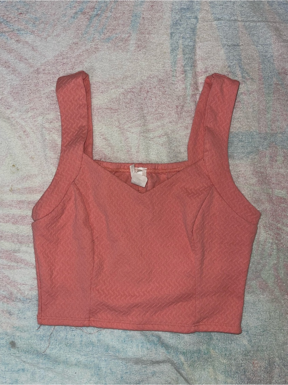 Square Neck Cropped Tank Top in Dusty Rose